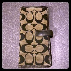 Coach checkbook and card holder